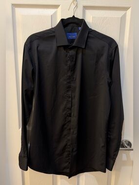 Perry Ellis Premium Black Tech+ Slim Fit Shirt Jacket